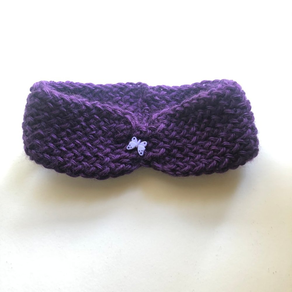 Hand knitted headband